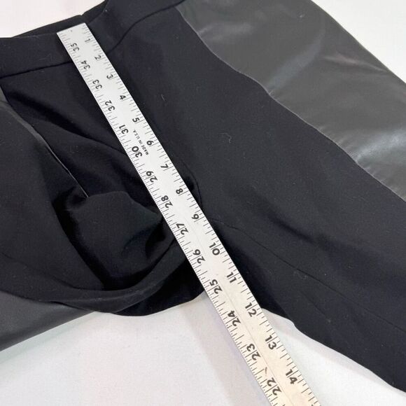 Classiques Entier Pants Womens 10 Lamb Leather Panels Black Skinny Moto - Picture 4 of 9